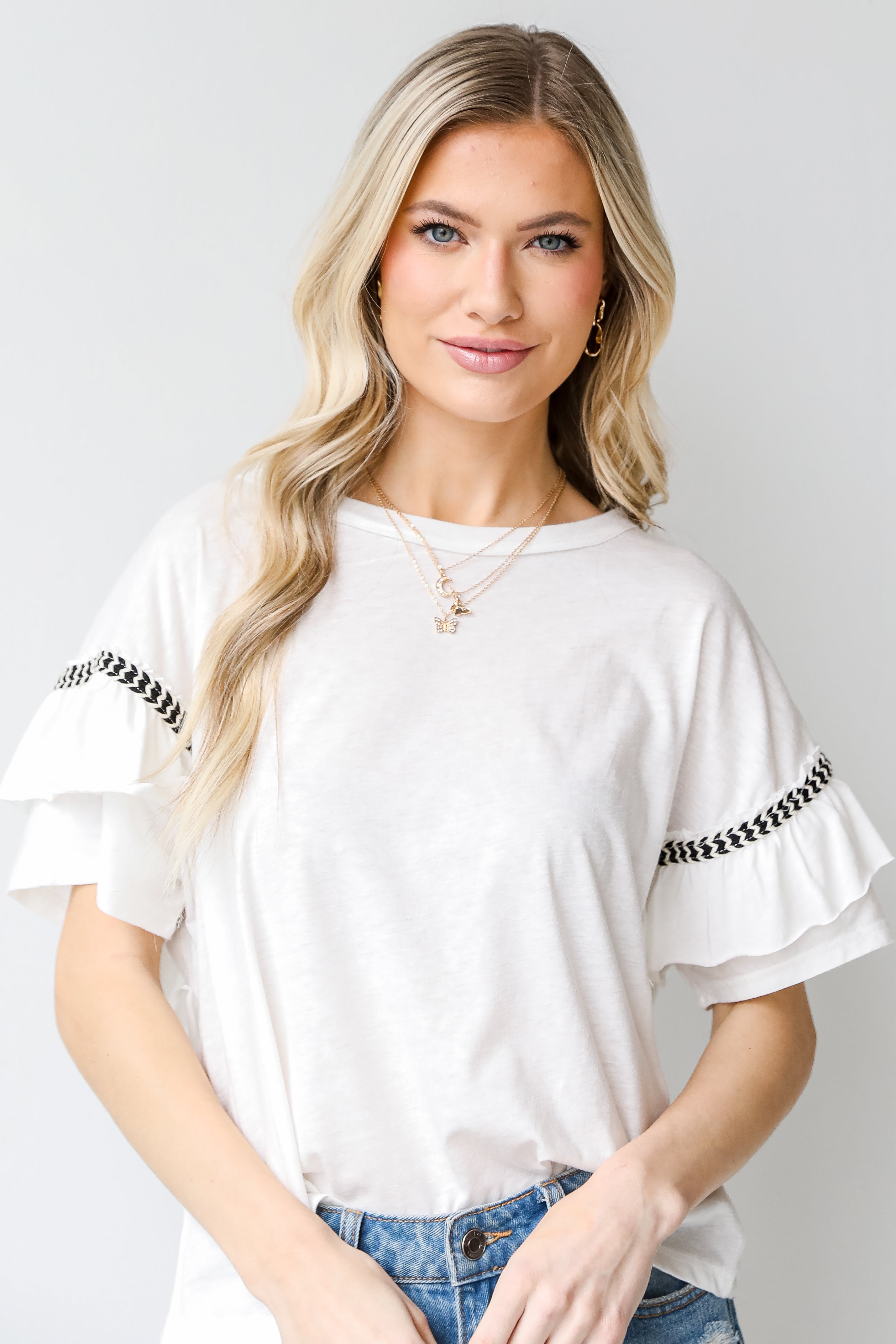 It's All In The Details Ruffle Sleeve Top